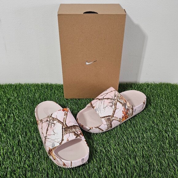 Nike Calm Real Tree Women's Slides - Silt Red/ Silt Red - Size 6 - IF5621-600